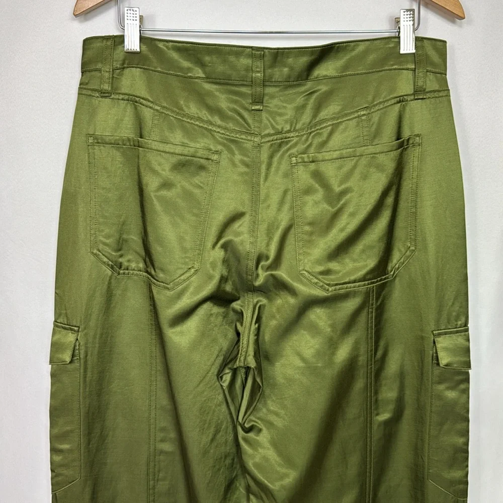 Rag & Bone Cailyn Japanese Satin Cargo Pants‎ Size 30 Army Green - Picture 10 of 16